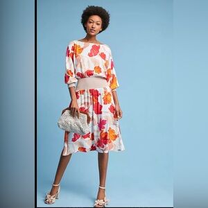 Anthropologie Maeve Gemma Floral Dress Size XS